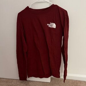 The North Face Burgundy Long Sleeve Tee